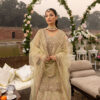 Sonia Umer Embroidered Net Suits Unstitched 3 Piece – Minty Green - Image 2