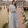 Sonia Umer Embroidered Net Suits Unstitched 3 Piece – Vintage Light Blue