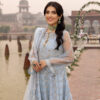 Sonia Umer Embroidered Net Suits Unstitched 3 Piece – Vintage Light Blue - Image 4