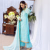 Ainaa – Embroidered Silk Net Unstitched 3Pc Suit - Image 3