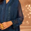 *SHIREEN LAKDAWALA CHIFFON - BERRY BLUE* - Image 2