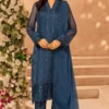 *SHIREEN LAKDAWALA CHIFFON - BERRY BLUE*