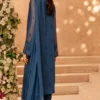 *SHIREEN LAKDAWALA CHIFFON - BERRY BLUE* - Image 4