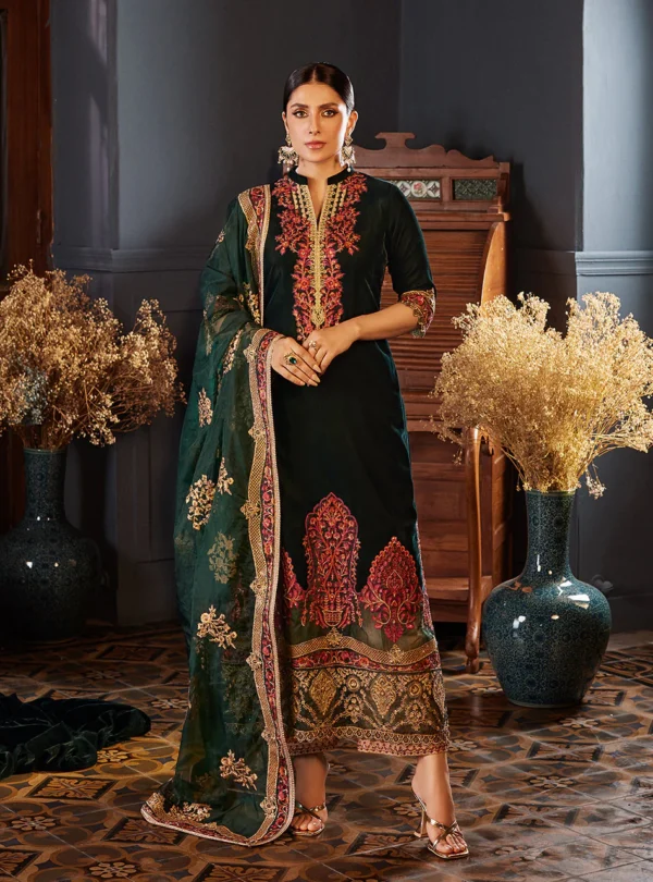 ZAINAB CHOTTANI VELVET - ZELENA 08