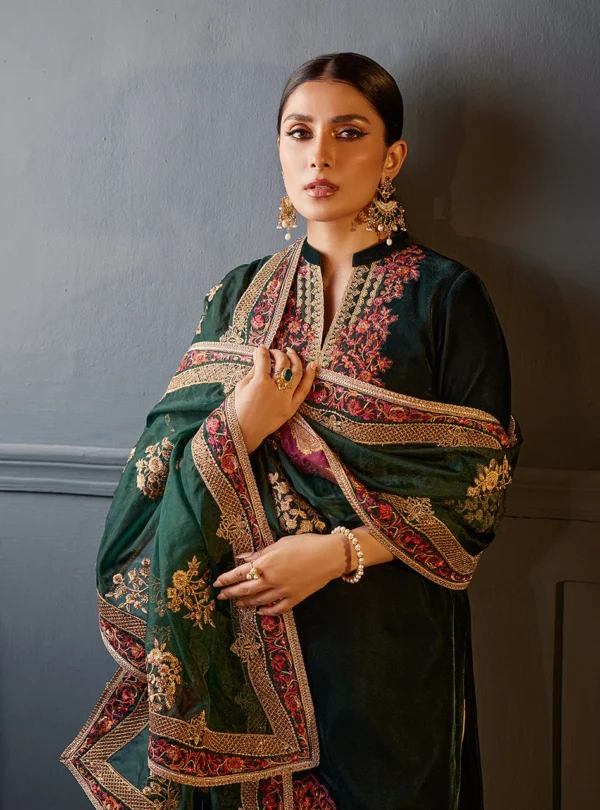 ZAINAB CHOTTANI VELVET - ZELENA 08 - Image 2