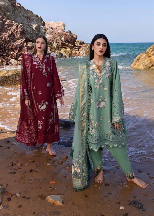 CRIMSON LUXURY LAWN - PARSI THREADS